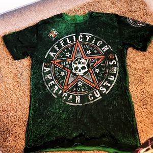 Affliction Men's  Double side T shirt